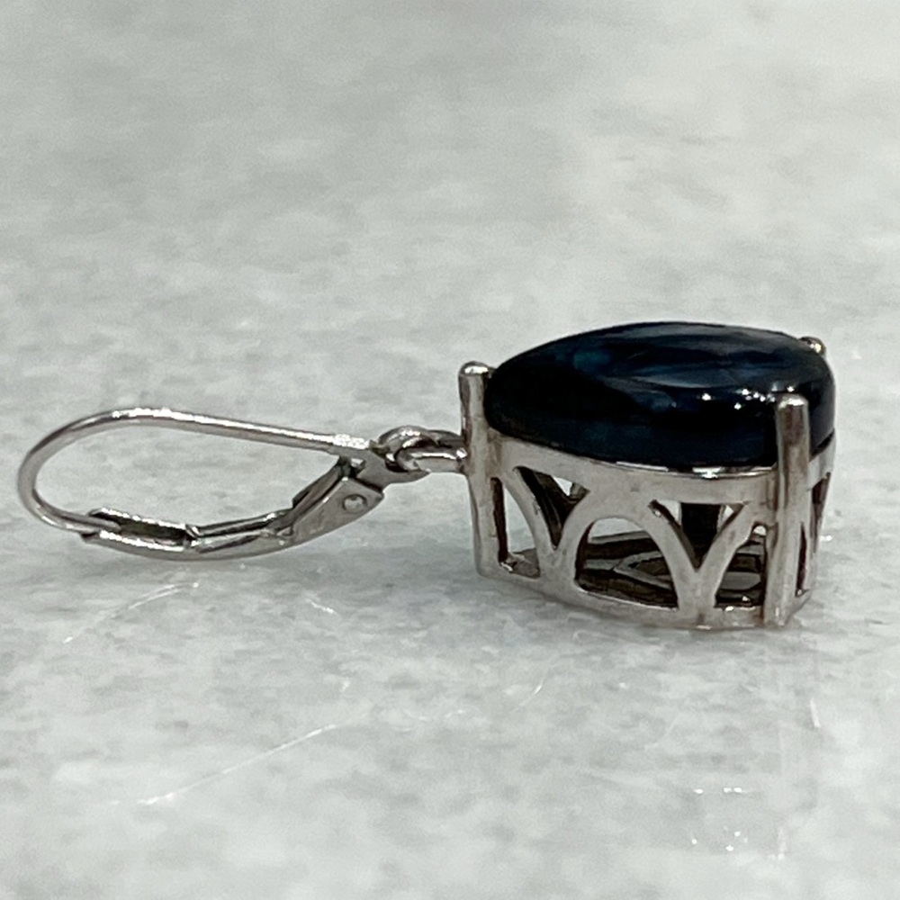 Australian Vivianite Sterling Silver Lever Back Earrings - Picture 5 of 11